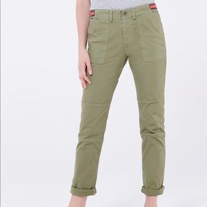 NWT Veronica Beard olive cotton stretch jeans